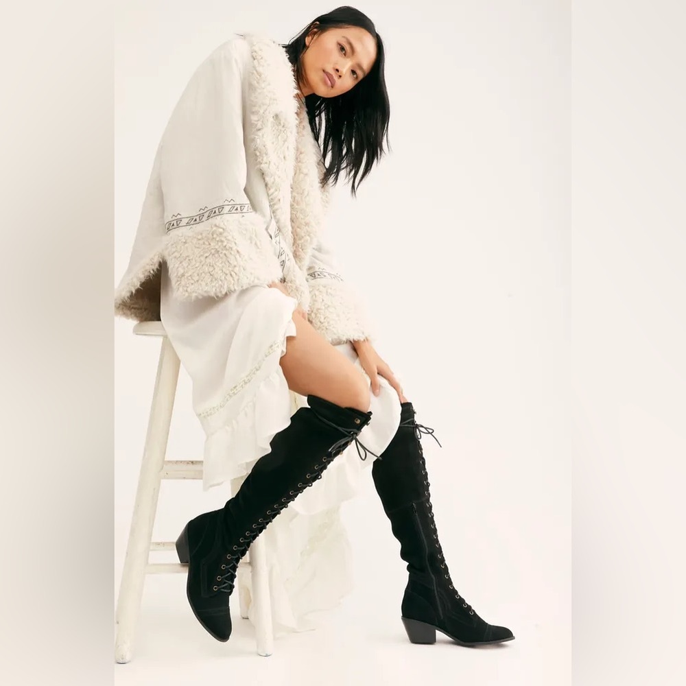 Joe Over the Knee Jeffrey Campbell Black Suede Boots